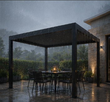 Pergola bioclimatique : étanche ou pas ? La vérité sur la pluie