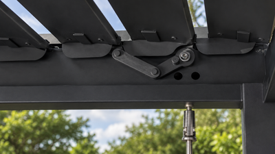 Pergola bioclimatique aluminium gris anthracite 3x3m