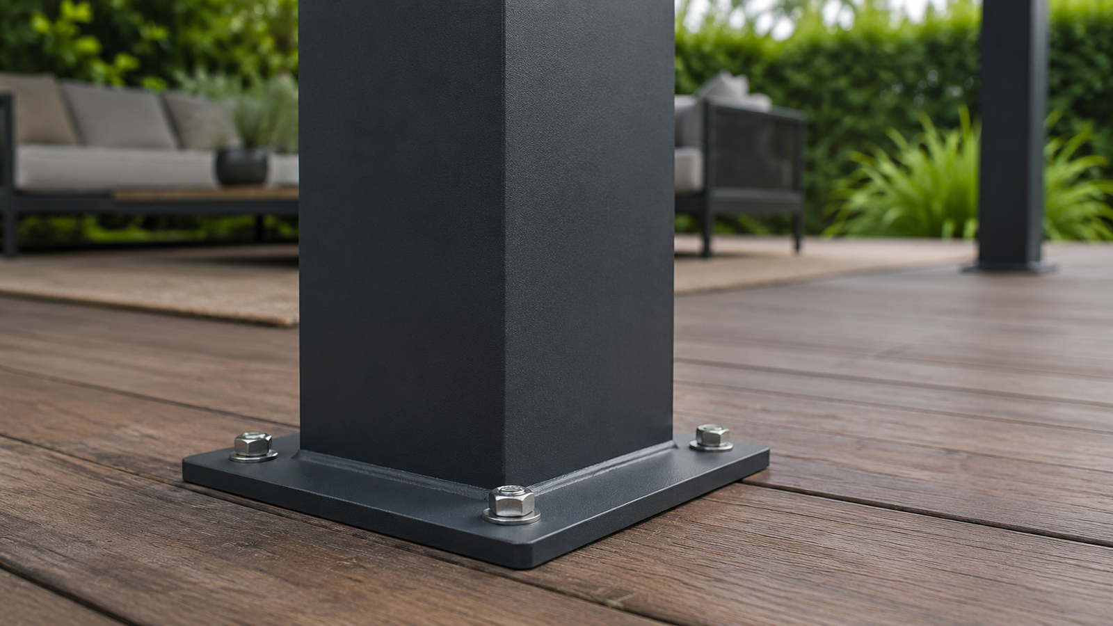 Pergola bioclimatique aluminium gris anthracite 4x3m